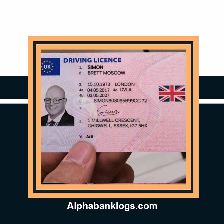uk drivers license psd template free